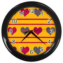 Decorative Harts Pattern Wall Clocks (black)