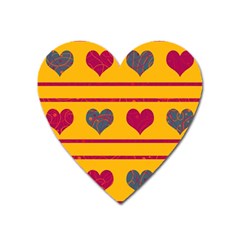 Decorative Harts Pattern Heart Magnet