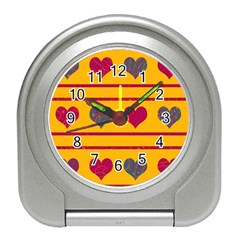 Decorative Harts Pattern Travel Alarm Clocks by Valentinaart