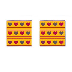 Decorative Harts Pattern Cufflinks (square) by Valentinaart