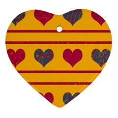 Decorative Harts Pattern Heart Ornament (2 Sides) by Valentinaart