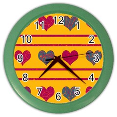 Decorative Harts Pattern Color Wall Clocks