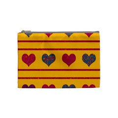 Decorative Harts Pattern Cosmetic Bag (medium)  by Valentinaart