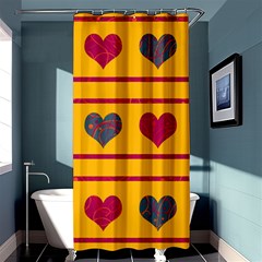 Decorative Harts Pattern Shower Curtain 36  X 72  (stall) 