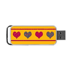 Decorative Harts Pattern Portable Usb Flash (one Side) by Valentinaart