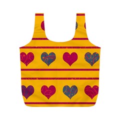 Decorative Harts Pattern Full Print Recycle Bags (m) 