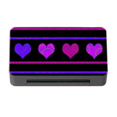 Purple and magenta harts pattern Memory Card Reader with CF