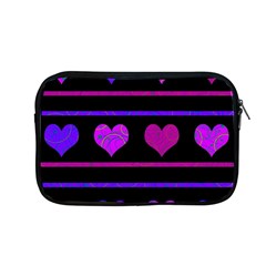 Purple and magenta harts pattern Apple MacBook Pro 13  Zipper Case