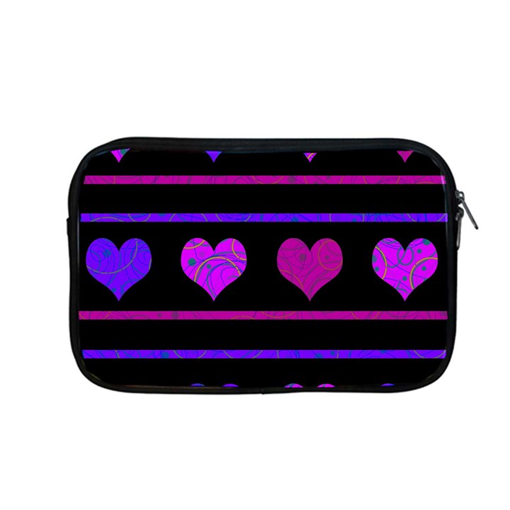 Purple and magenta harts pattern Apple MacBook Pro 13  Zipper Case