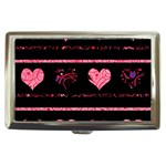 Pink elegant harts pattern Cigarette Money Cases Front