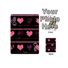 Pink Elegant Harts Pattern Playing Cards 54 (mini) 