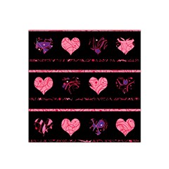 Pink Elegant Harts Pattern Satin Bandana Scarf by Valentinaart