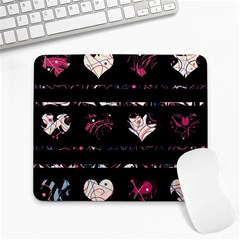 Elegant Harts Pattern Large Mousepads by Valentinaart