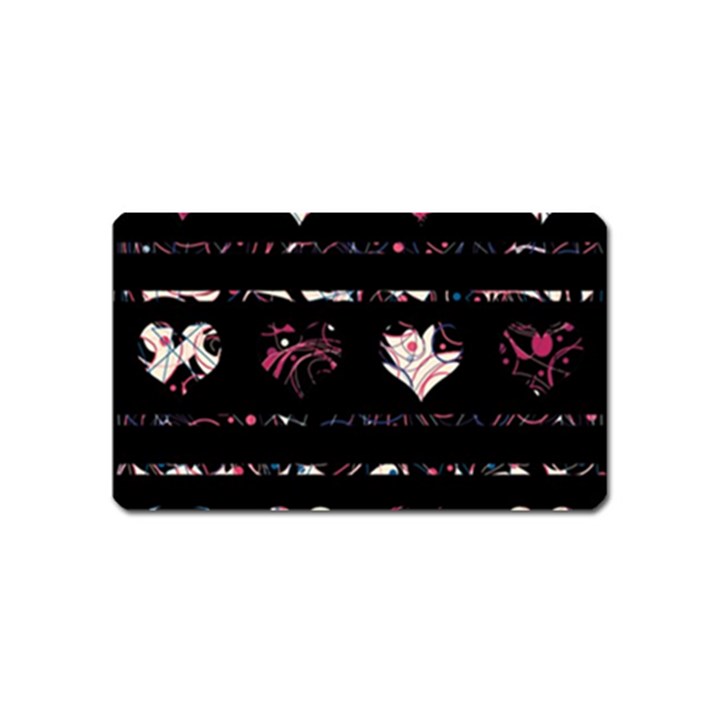 Elegant harts pattern Magnet (Name Card)