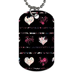 Elegant Harts Pattern Dog Tag (one Side)