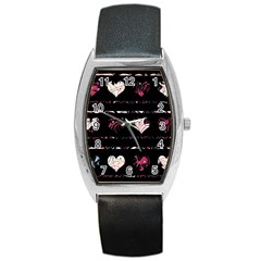 Elegant Harts Pattern Barrel Style Metal Watch by Valentinaart