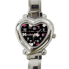 Elegant Harts Pattern Heart Italian Charm Watch by Valentinaart