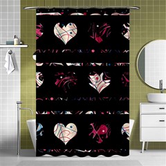 Elegant Harts Pattern Shower Curtain 48  X 72  (small) 