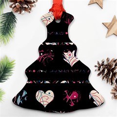 Elegant Harts Pattern Ornament (christmas Tree)