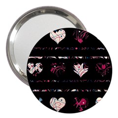 Elegant Harts Pattern 3  Handbag Mirrors by Valentinaart