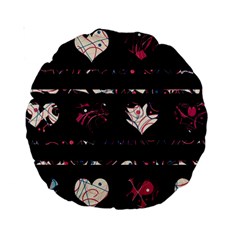 Elegant Harts Pattern Standard 15  Premium Round Cushions