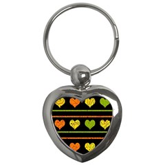 Colorful Harts Pattern Key Chains (heart) 