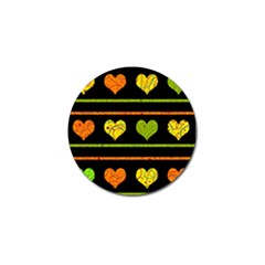 Colorful Harts Pattern Golf Ball Marker (4 Pack)