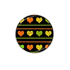 Colorful Harts Pattern Hat Clip Ball Marker (10 Pack) by Valentinaart