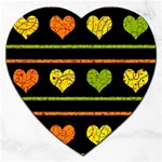 Colorful harts pattern Jigsaw Puzzle (Heart) Front