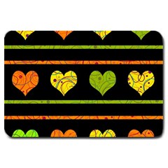 Colorful Harts Pattern Large Doormat  by Valentinaart