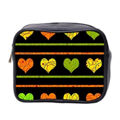 Colorful Harts Pattern Mini Toiletries Bag 2-side by Valentinaart