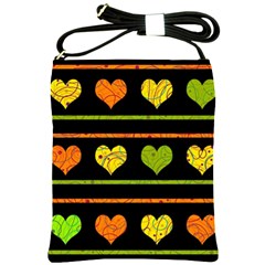 Colorful Harts Pattern Shoulder Sling Bags by Valentinaart