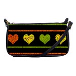 Colorful harts pattern Shoulder Clutch Bags Front