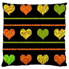 Colorful Harts Pattern Large Cushion Case (one Side) by Valentinaart