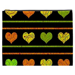 Colorful Harts Pattern Cosmetic Bag (xxxl)  by Valentinaart