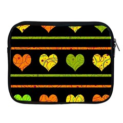 Colorful Harts Pattern Apple Ipad 2/3/4 Zipper Cases by Valentinaart