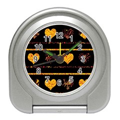 Yellow Harts Pattern Travel Alarm Clocks