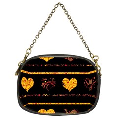 Yellow Harts Pattern Chain Purses (one Side) 