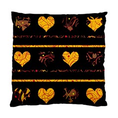 Yellow Harts Pattern Standard Cushion Case (one Side)