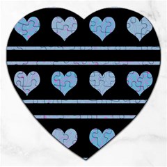 Blue Harts Pattern Jigsaw Puzzle (heart)