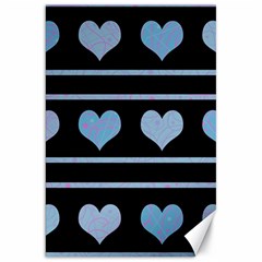 Blue Harts Pattern Canvas 20  X 30  