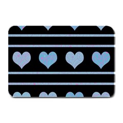 Blue Harts Pattern Plate Mats by Valentinaart