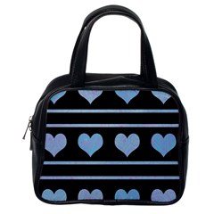 Blue Harts Pattern Classic Handbags (one Side)