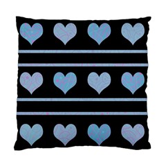 Blue Harts Pattern Standard Cushion Case (two Sides) by Valentinaart