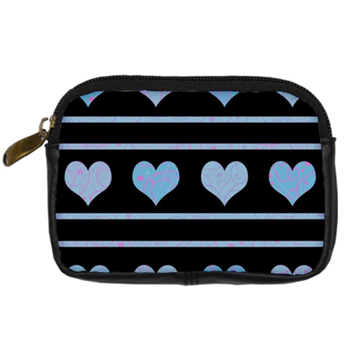 Blue harts pattern Digital Camera Cases