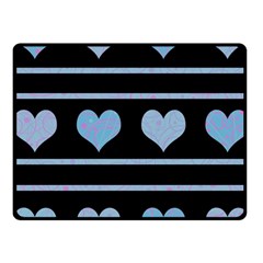 Blue Harts Pattern Fleece Blanket (small) by Valentinaart