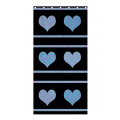 Blue Harts Pattern Shower Curtain 36  X 72  (stall)  by Valentinaart