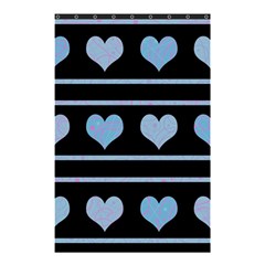 Blue Harts Pattern Shower Curtain 48  X 72  (small)  by Valentinaart