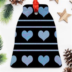 Blue Harts Pattern Ornament (bell) 