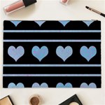 Blue harts pattern Cosmetic Bag (XXL)  Back